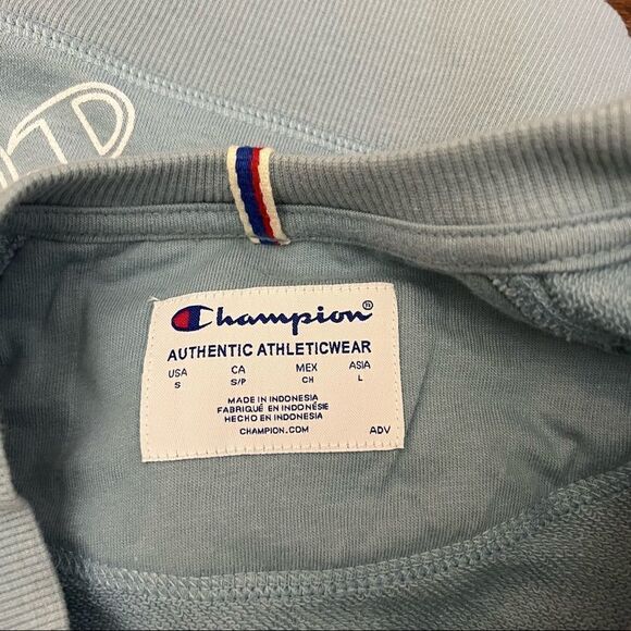 Champion womens French terry sweatshirt cornflower teal - Picture 2 of 7